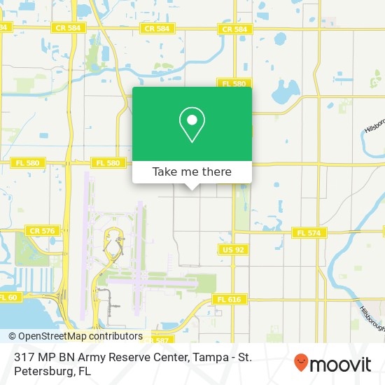 Mapa de 317 MP BN Army Reserve Center