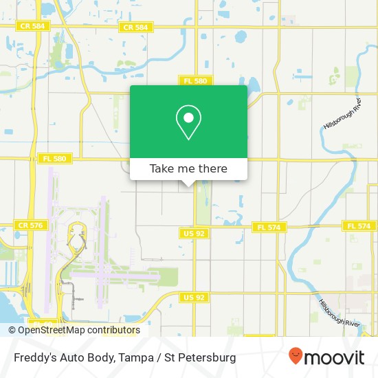 Freddy's Auto Body map