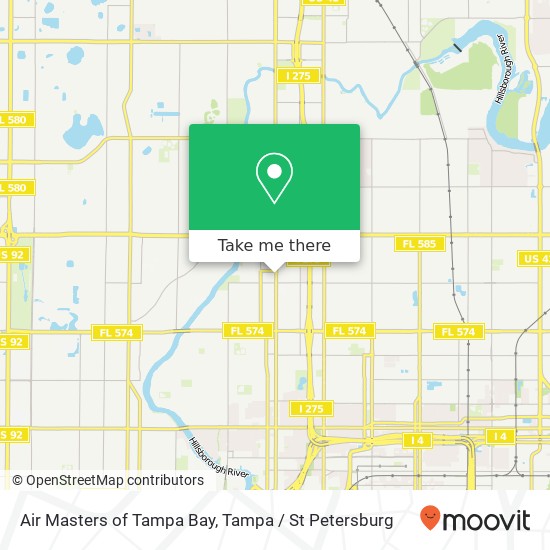 Air Masters of Tampa Bay map