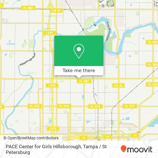 PACE Center for Girls Hillsborough map