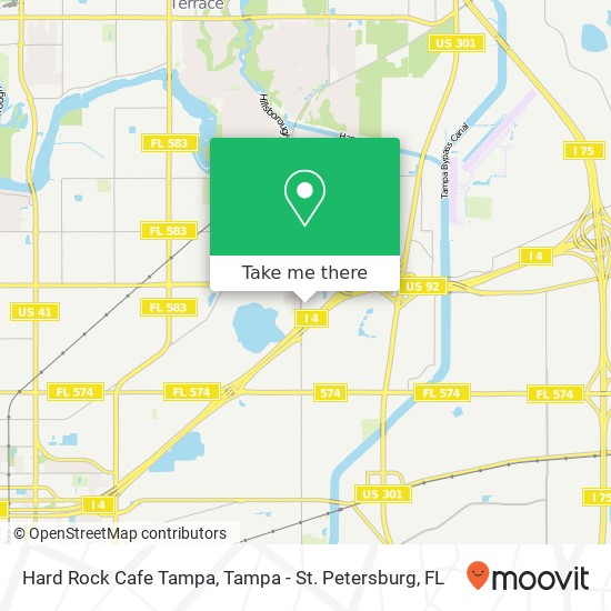 Mapa de Hard Rock Cafe Tampa