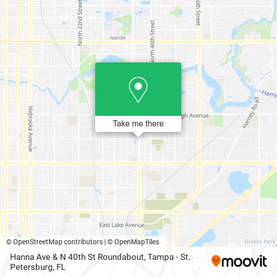 Hanna Ave & N 40th St Roundabout map