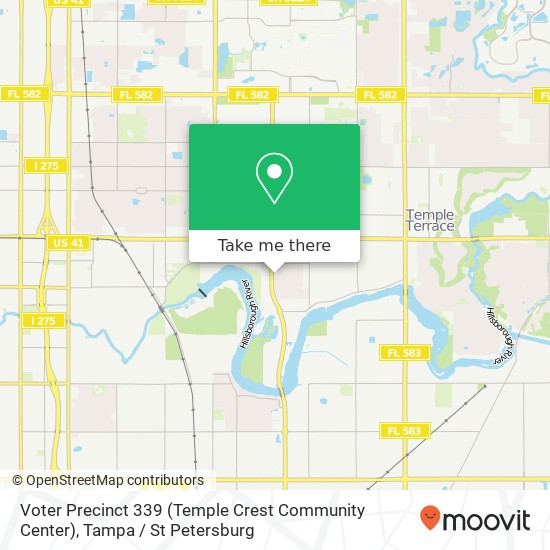 Mapa de Voter Precinct 339 (Temple Crest Community Center)