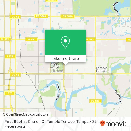 First Baptist Church Of Temple Terrace map