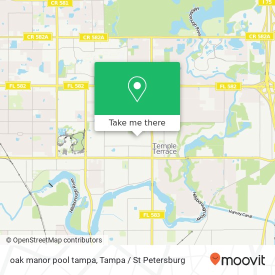 oak manor pool tampa map