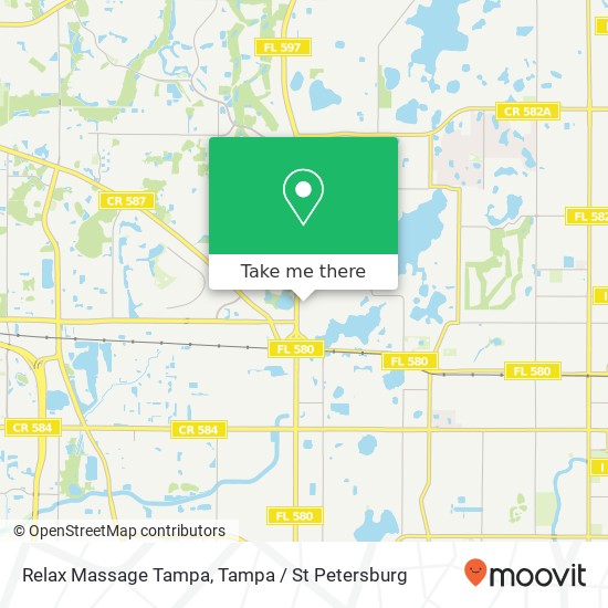 Mapa de Relax Massage Tampa