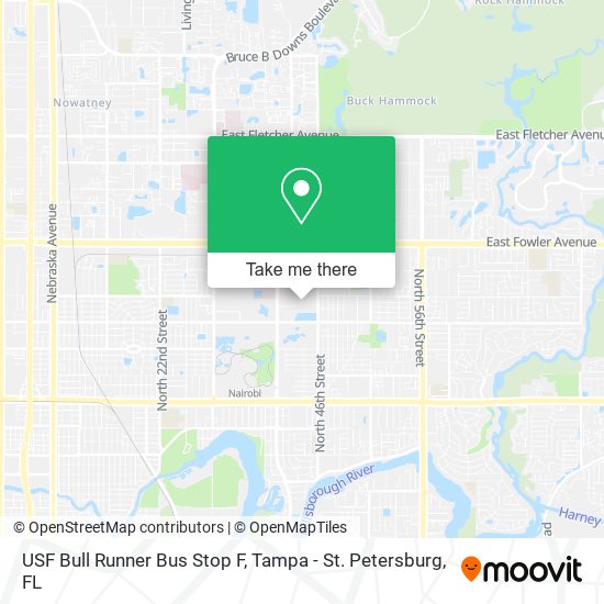 Mapa de USF Bull Runner Bus Stop F