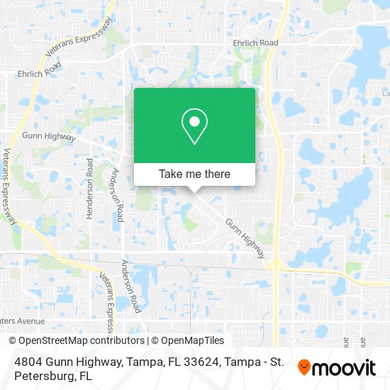 Mapa de 4804 Gunn Highway, Tampa, FL 33624