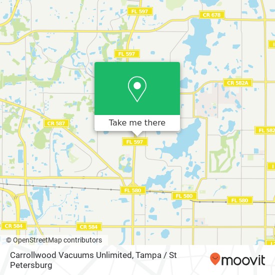 Mapa de Carrollwood Vacuums Unlimited