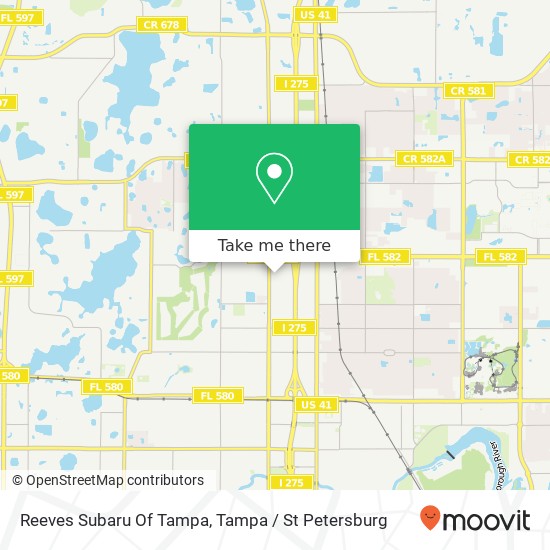 Reeves Subaru Of Tampa map