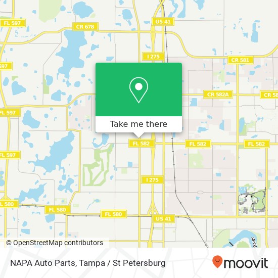 Mapa de NAPA Auto Parts