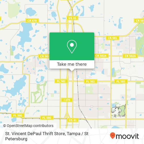 St. Vincent DePaul Thrift Store map