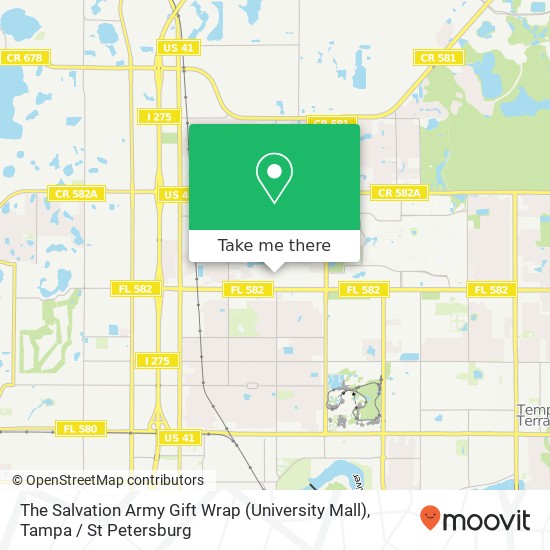 Mapa de The Salvation Army Gift Wrap (University Mall)
