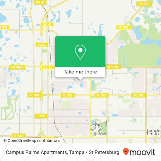 Mapa de Campus Palms Apartments