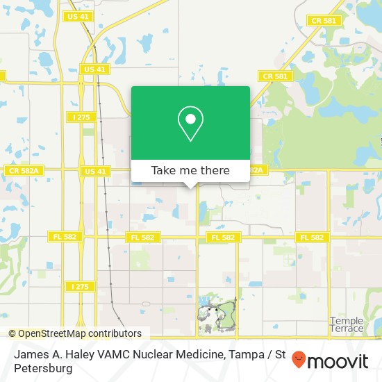 Mapa de James A. Haley VAMC Nuclear Medicine