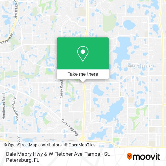 Dale Mabry Hwy & W Fletcher Ave map