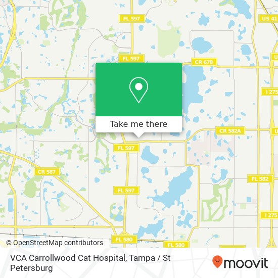 VCA Carrollwood Cat Hospital map