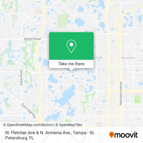 Mapa de W. Fletcher Ave & N. Armenia Ave.
