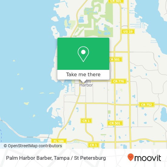 Palm Harbor Barber map