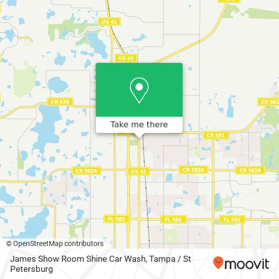 Mapa de James Show Room Shine Car Wash