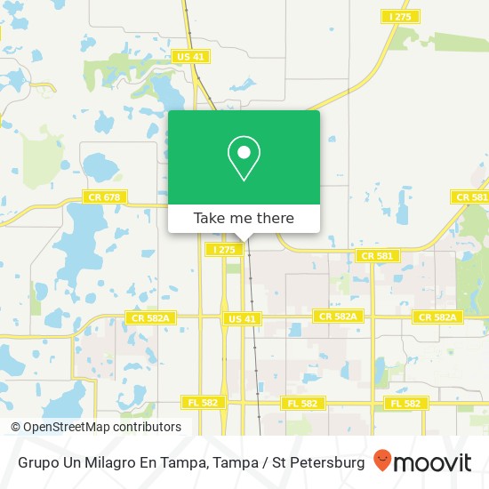 Mapa de Grupo Un Milagro En Tampa