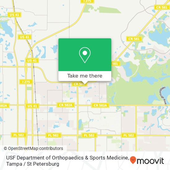 Mapa de USF Department of Orthopaedics & Sports Medicine