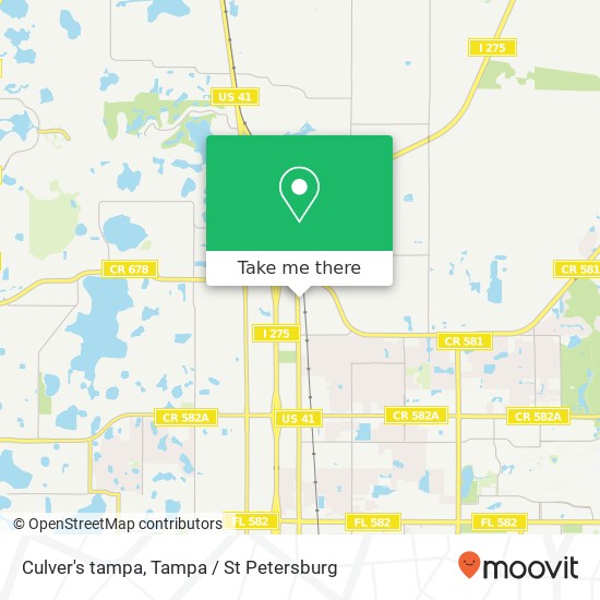 Mapa de Culver's tampa