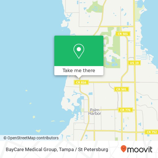 Mapa de BayCare Medical Group