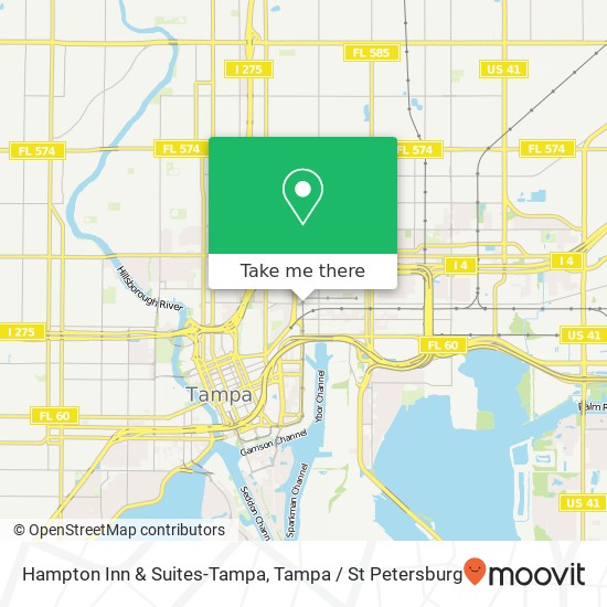Mapa de Hampton Inn & Suites-Tampa