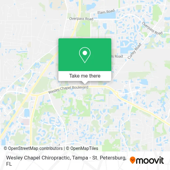 Wesley Chapel Chiropractic map