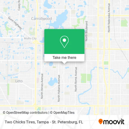 Two Chicks Tires map