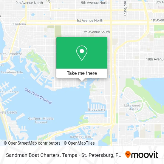 Sandman Boat Charters map