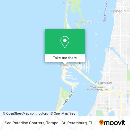 Sea Paradise Charters map