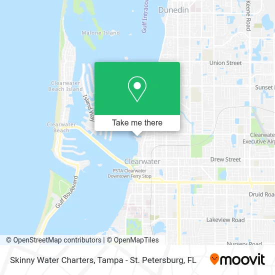 Skinny Water Charters map