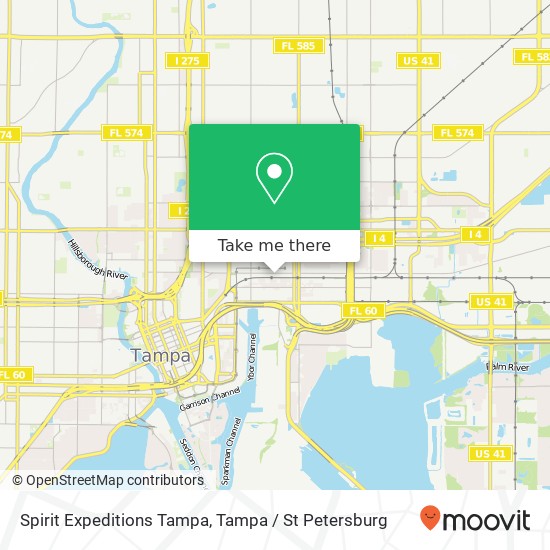 Mapa de Spirit Expeditions Tampa