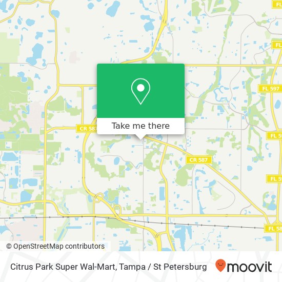 Mapa de Citrus Park Super Wal-Mart