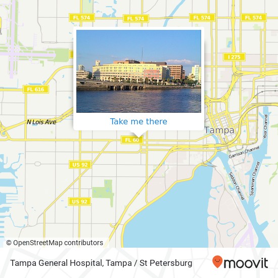 Tampa General Hospital map