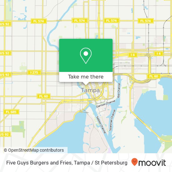 Mapa de Five Guys Burgers and Fries