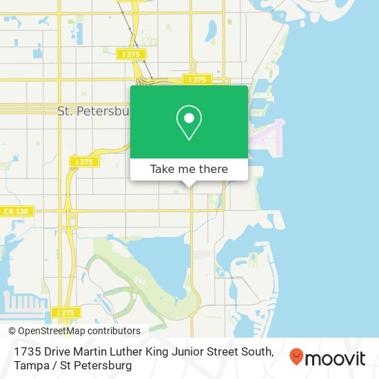 1735 Drive Martin Luther King Junior Street South map