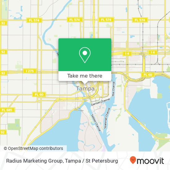 Mapa de Radius Marketing Group