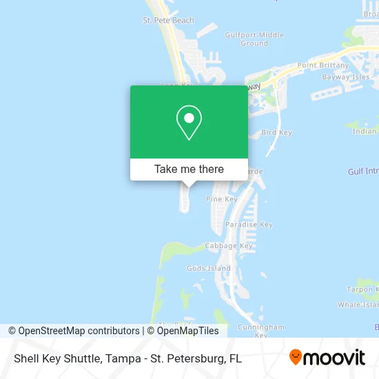 Shell Key Shuttle map