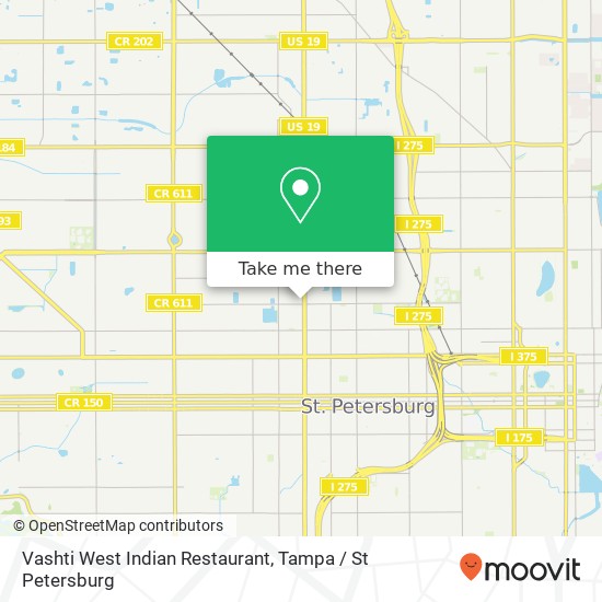 Mapa de Vashti West Indian Restaurant