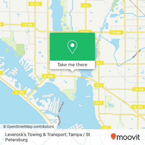 Leverock's Towing & Transport map