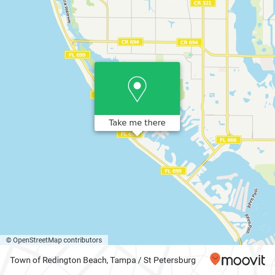 Mapa de Town of Redington Beach