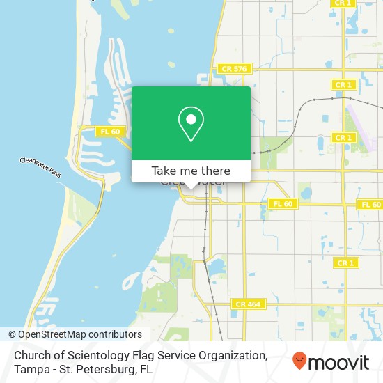 Mapa de Church of Scientology Flag Service Organization