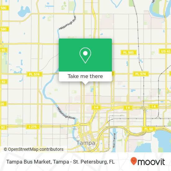 Tampa Bus Market map