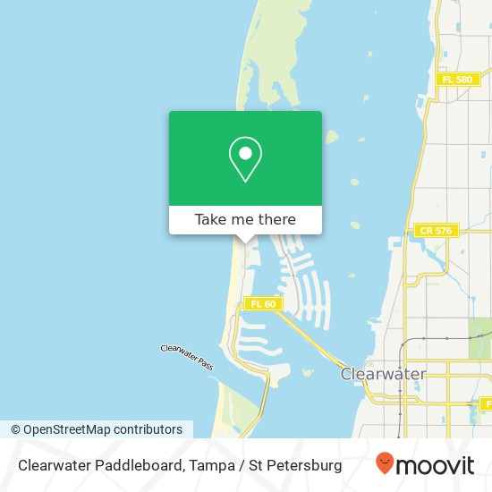 Clearwater Paddleboard map