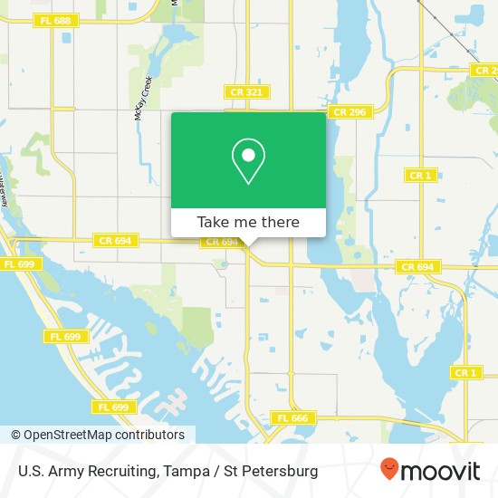 Mapa de U.S. Army Recruiting