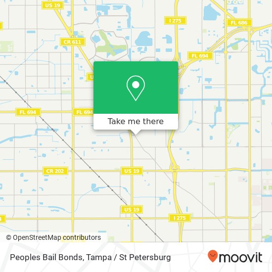 Peoples Bail Bonds map