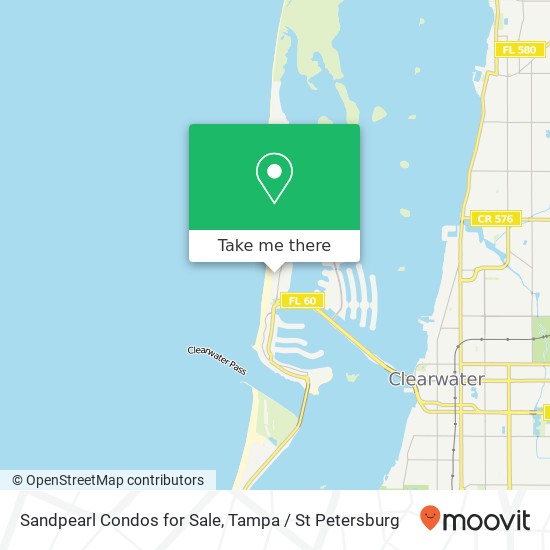 Mapa de Sandpearl Condos for Sale